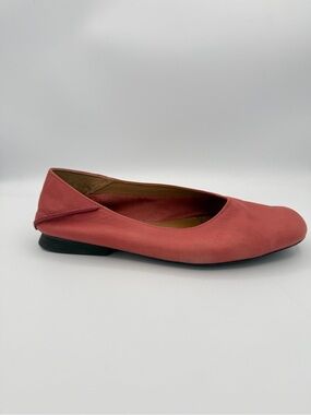Camper Casi Myra Leather Ballerina Flat Square Toe Minimalist Red Understated 41